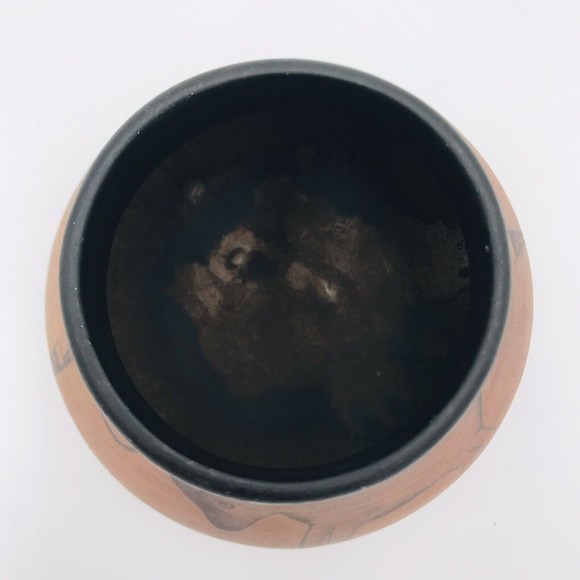 R Galvan Signed Pottery Southwest Style Ram Vase Vintage Latin America Mexican - Picture 5 of 6